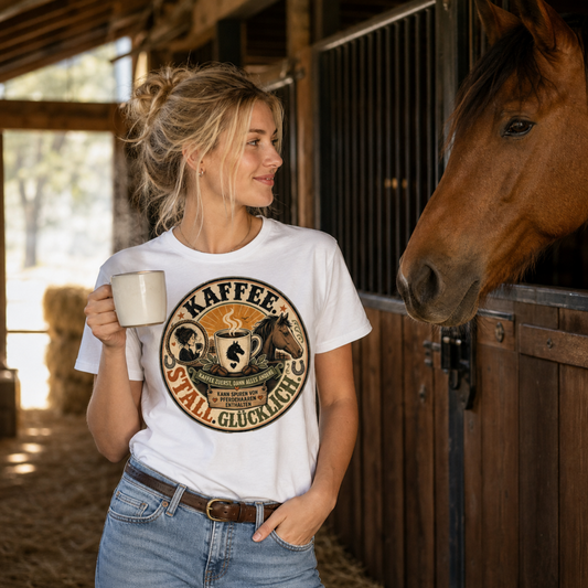 Kaffee Stall Glücklich T-Shirt