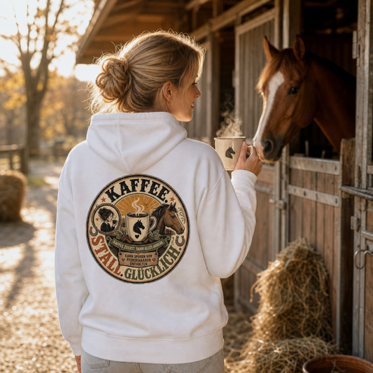 Kaffee Stall Glücklich Premium Hoodie