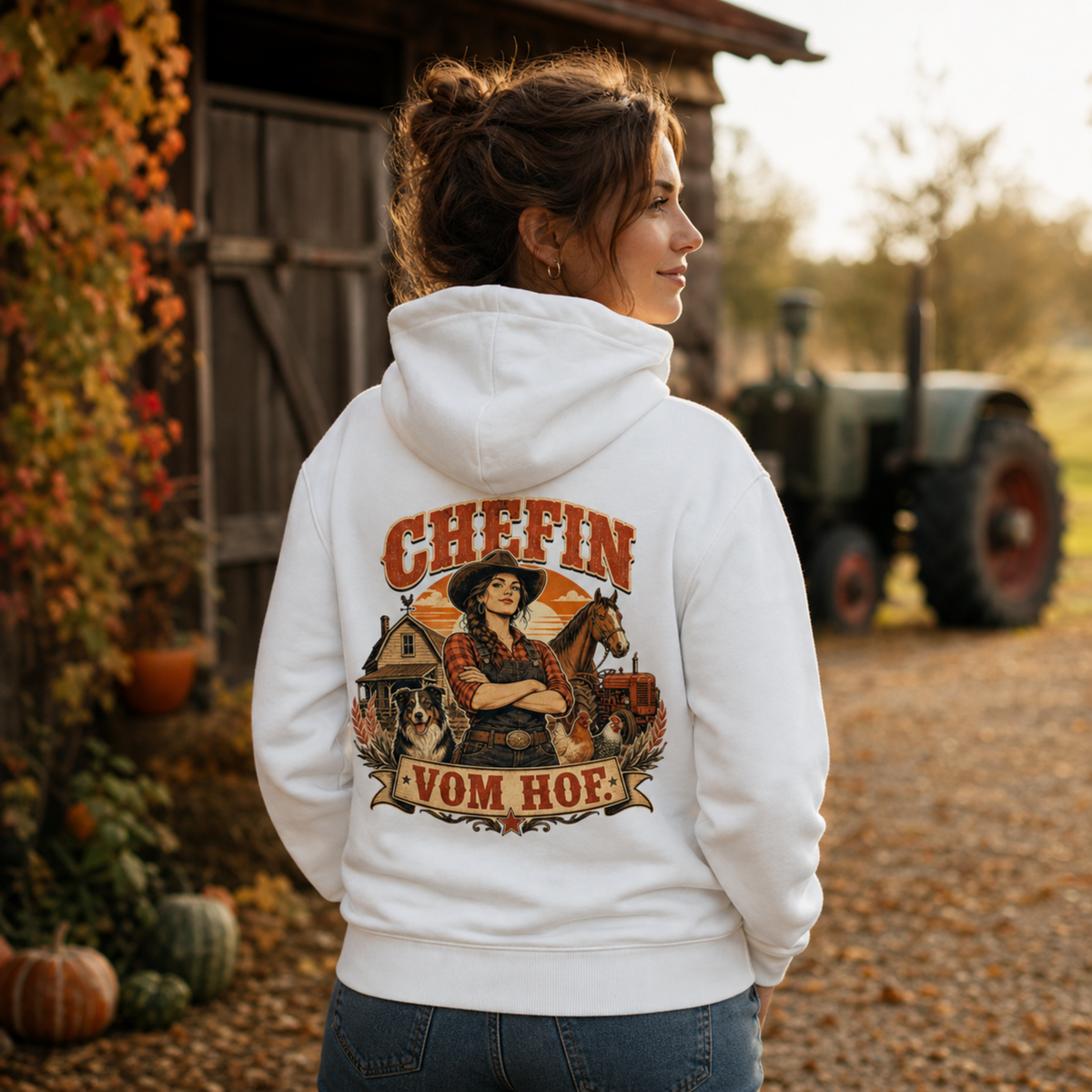 Chefin Vom Hof Premium Hoodie